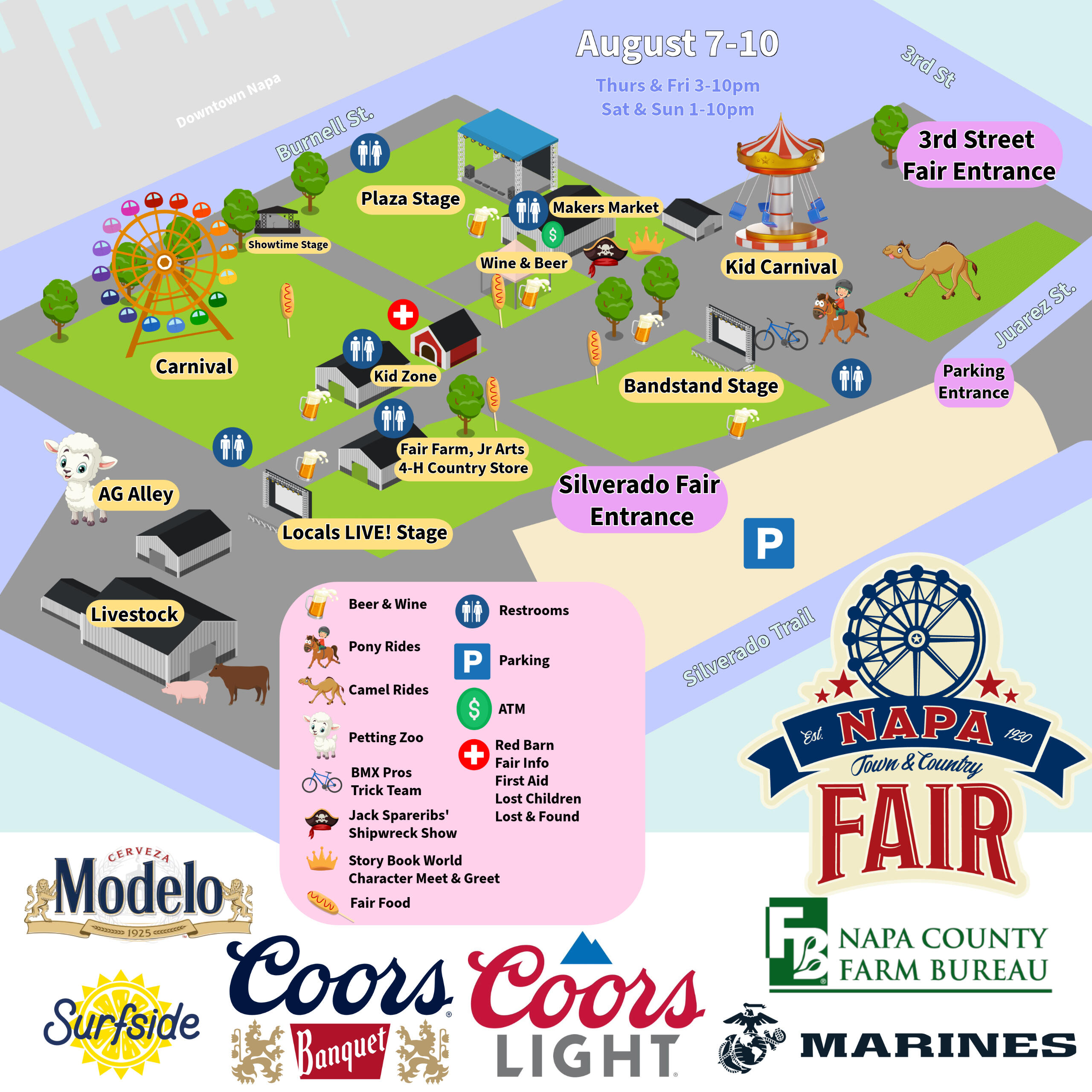 Napa Town and Country Fair Map 2023